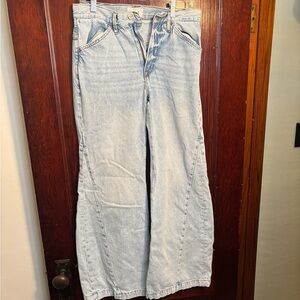 Frame Denim Blue Flare Wide Leg Jeans